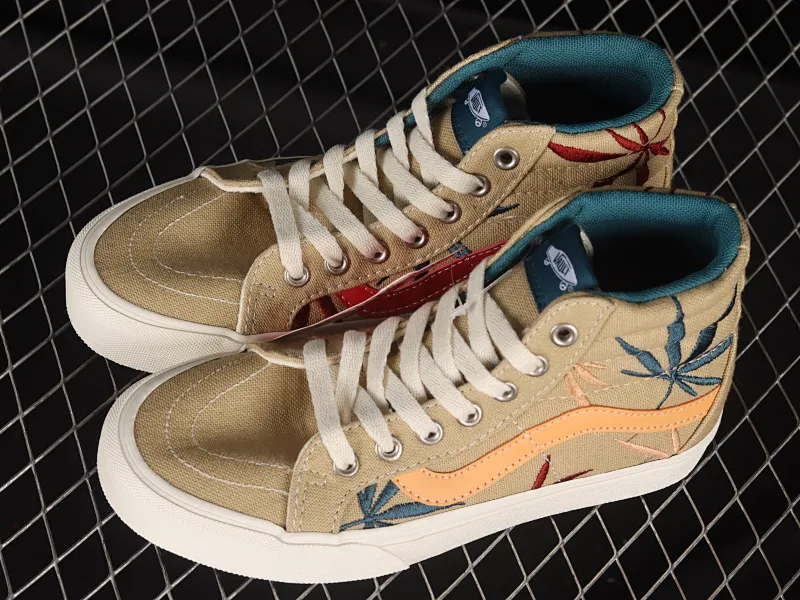 All categories Vans Vans series Vans Hi Vans high-top Vans Sk8-Hi Vault OG VR3 Vans official environmental protection series Maple leaf electric embroidered canvas shoes VN0A5EE3AZB